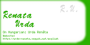 renata urda business card