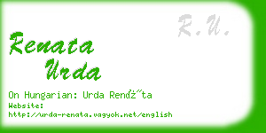 renata urda business card